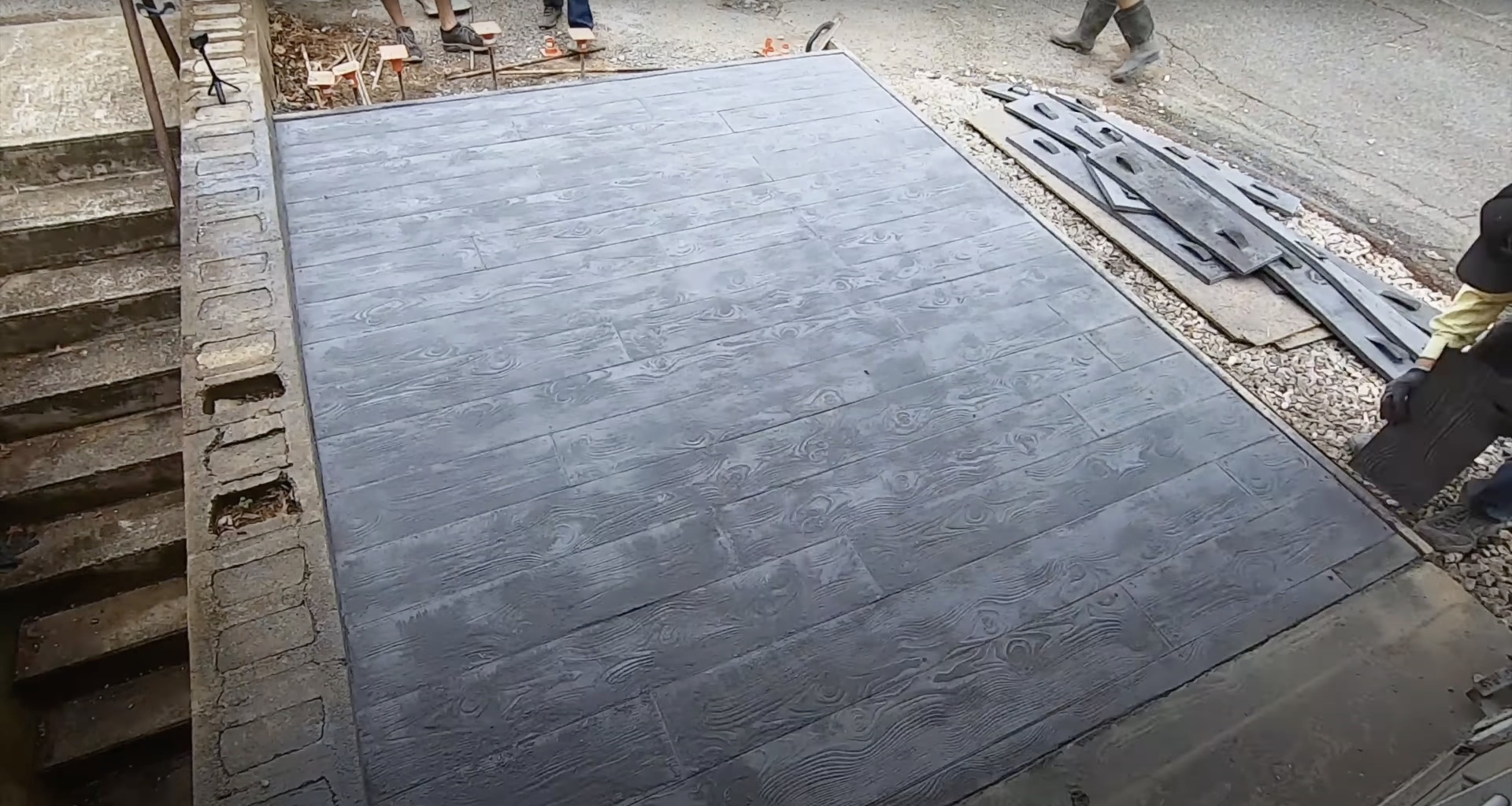 Professional concrete slab installation with quality materials Large concrete slab being finished with professional tools