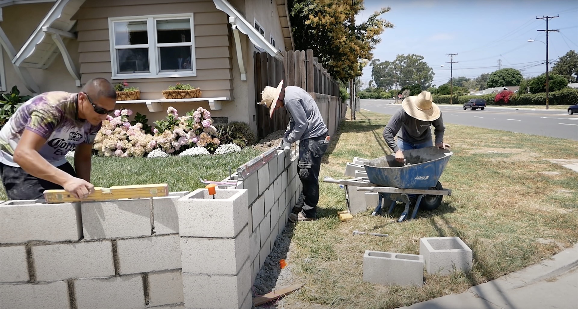 Concrete block masonry and foundation construction services Concrete block wall construction and foundation work
